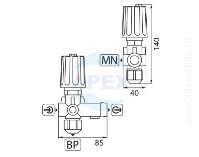 Regulator Presiune Suttner ST-261, 30l/min, 250 bar