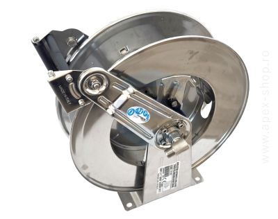 Tambur automat furtun presiune cu brat reglabil, INOX AISI 304, 20m