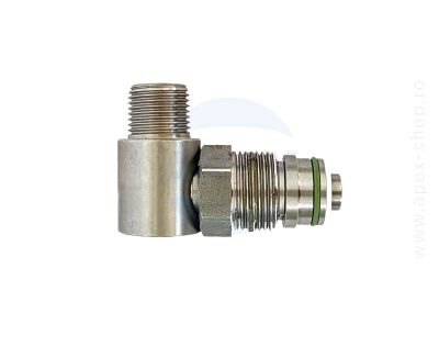 Cupla rotativa tambur furtun presiune INOX AISI 303, 400 bar