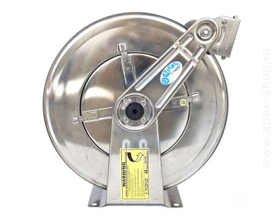 Tambur automat furtun presiune cu brat reglabil, INOX AISI 304, 20m