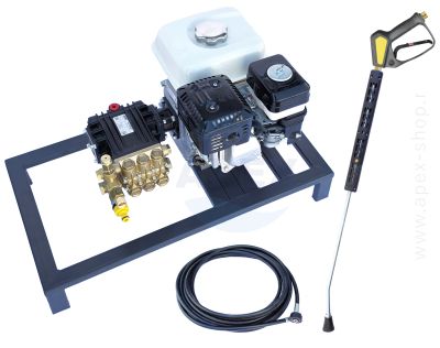 Aparat de spălat cu înaltă presiune Udor BL 4.0/30 W, motor benzină Honda GX270, kit spălare și furtun 10m