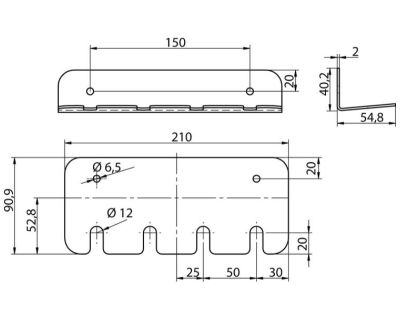 Suport lance inox perete Suttner