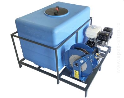VanWash 500L - motopompă spălare 250 bar Udor BL 4.0/36 W cu motor Honda GX270, tambur automat, kit de spălare, rezervor de apă 500L