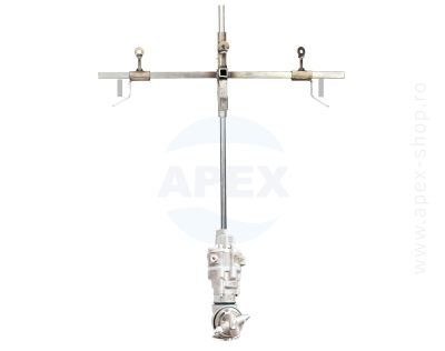 Kit dispozitiv rotativ pentru curatat cisterne A80R cu suport universal din inox, reglabil pentru spălarea cisternelor