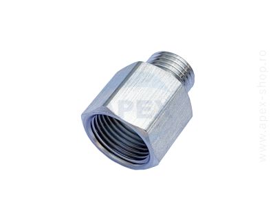 Niplu Inox 400 bar,  1/4 M - 3/8 F
