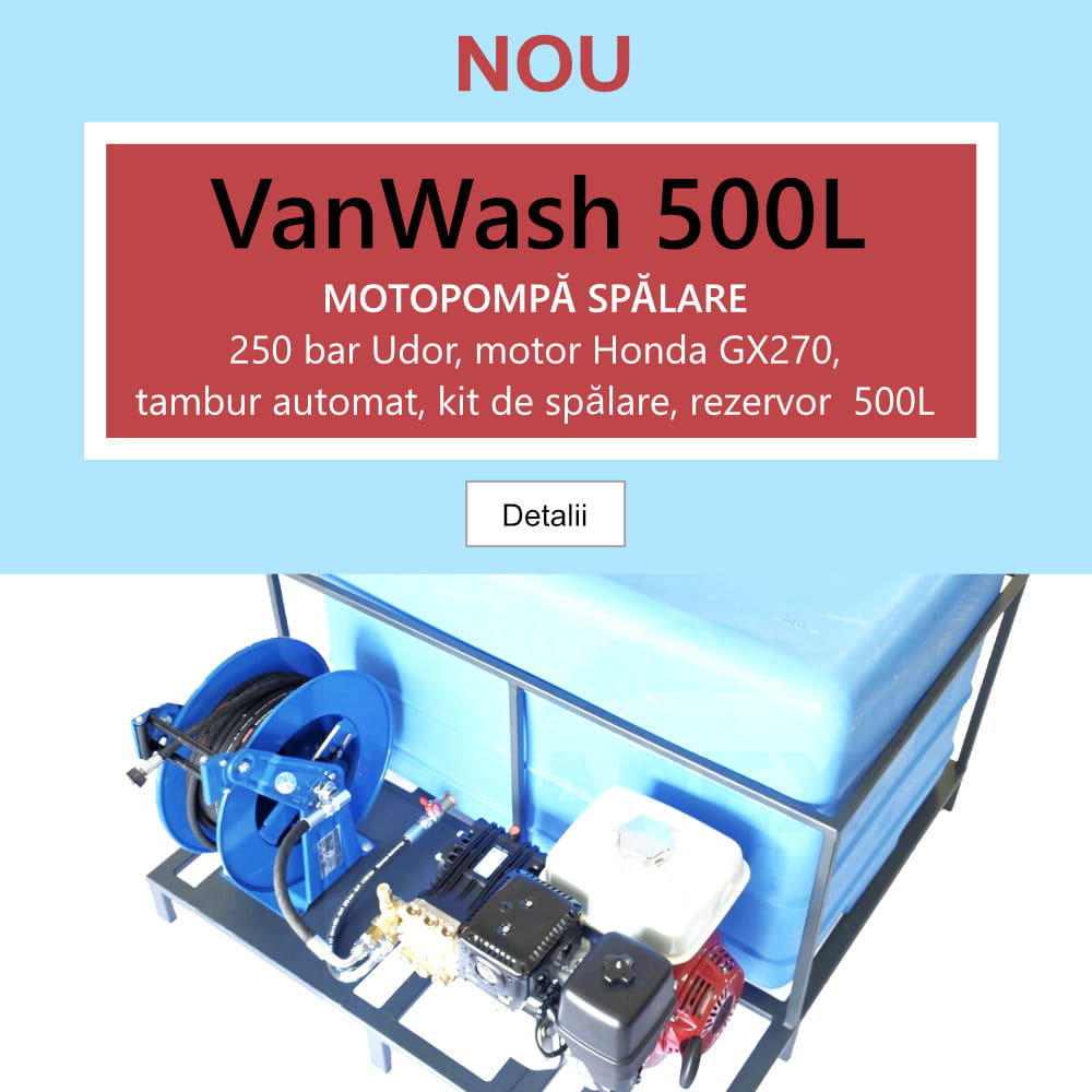 van washer 500l motor honda cu rezervor de apa 500l